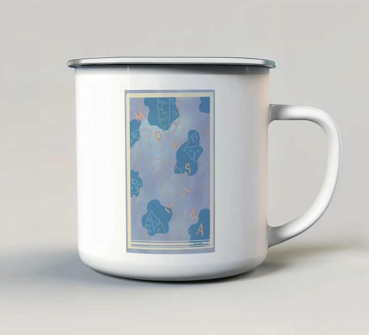 Monstera Liebe tazza in smalto da Beeeplan