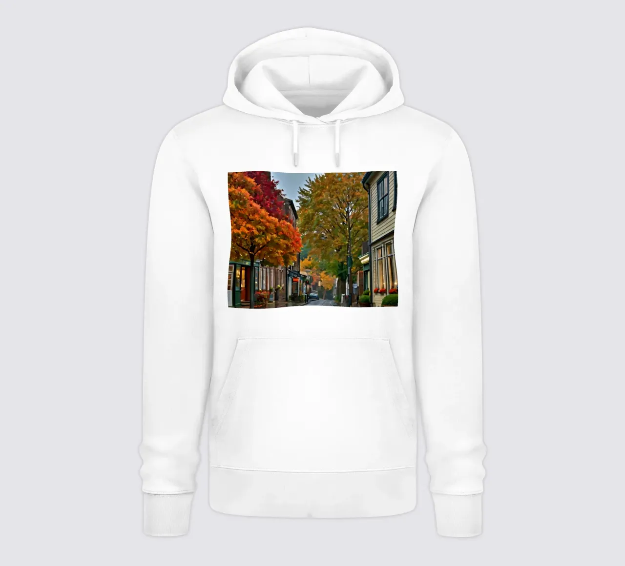 Incantevole strada acciottolata fiancheggiata da alberi felpa con cappuccio da DesignDoodle