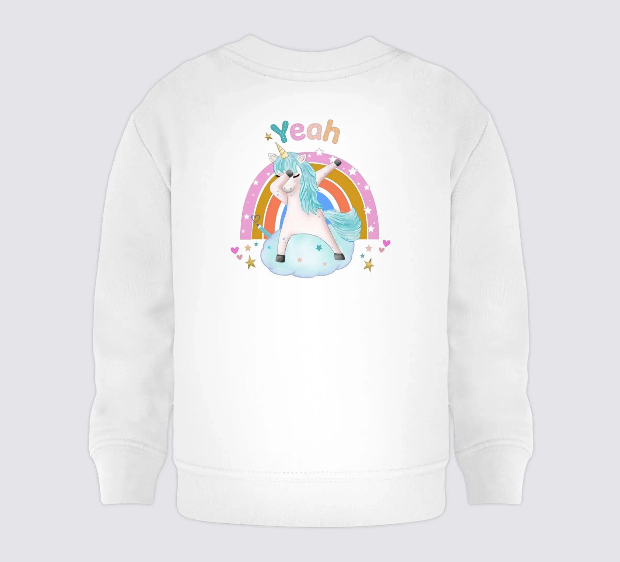 Simpatico unicorno. Con arcobaleno. felpa neonato da CalliLetters