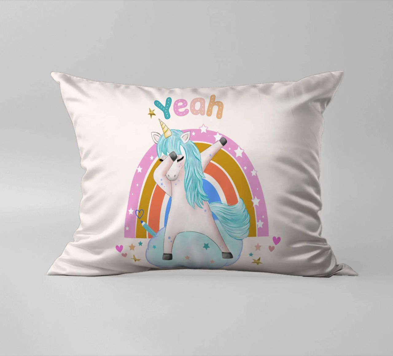 Simpatico unicorno. Con arcobaleno. cuscino da CalliLetters