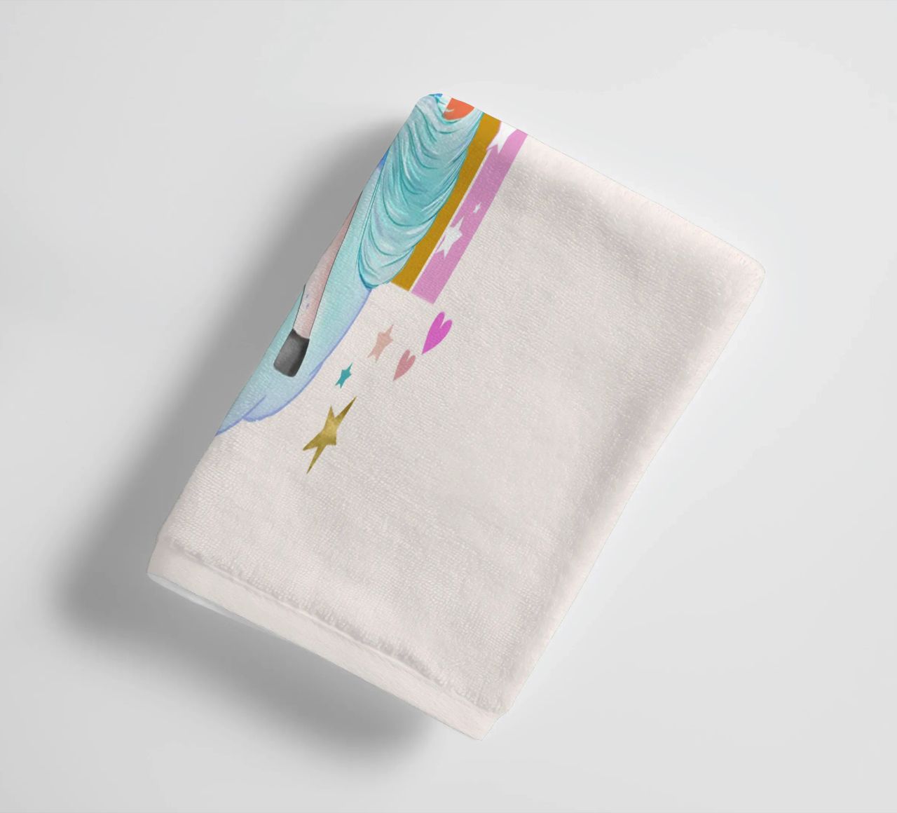 Simpatico unicorno. Con arcobaleno. asciugamano da bagno da CalliLetters