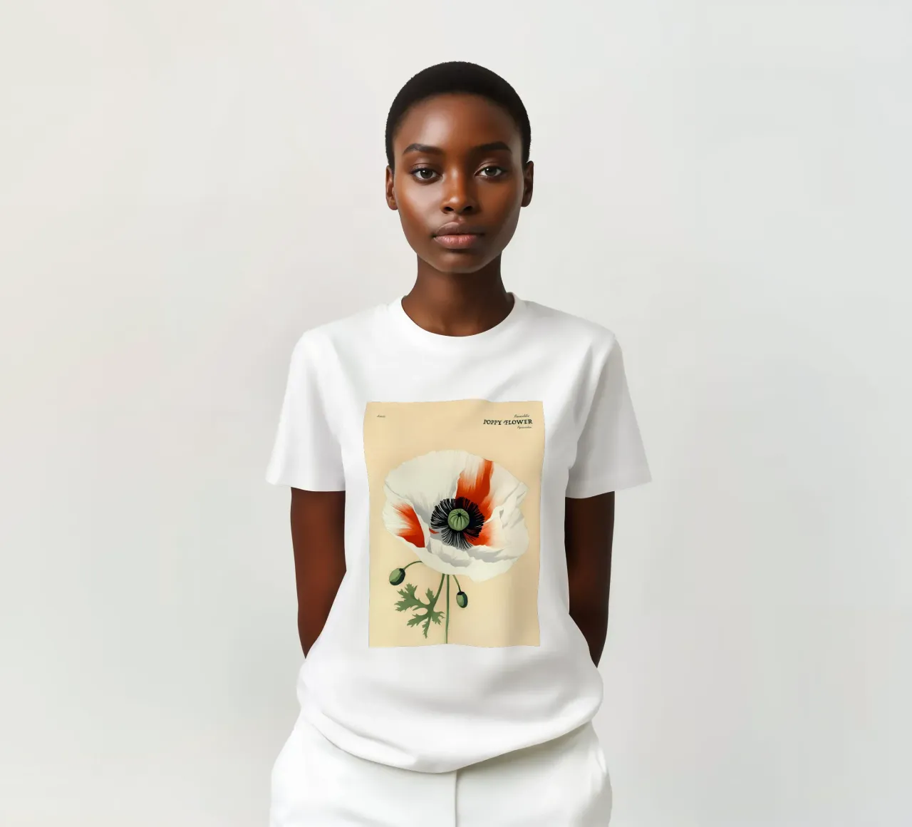 Fiore di papavero Retror t-shirt da diedrich