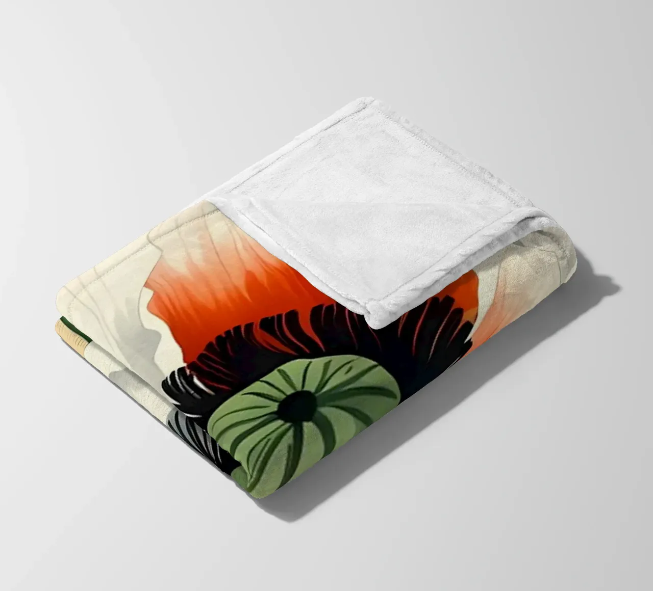 Fiore di papavero Retror coperta in pile da diedrich