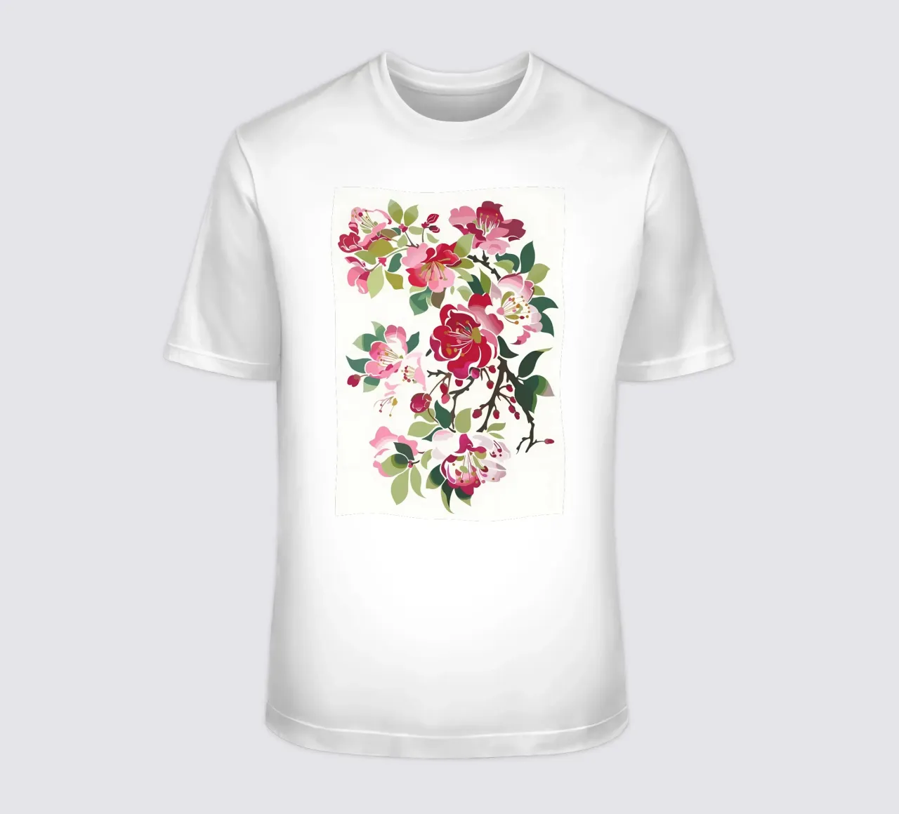 Fiore retrò giapponese t-shirt da diedrich