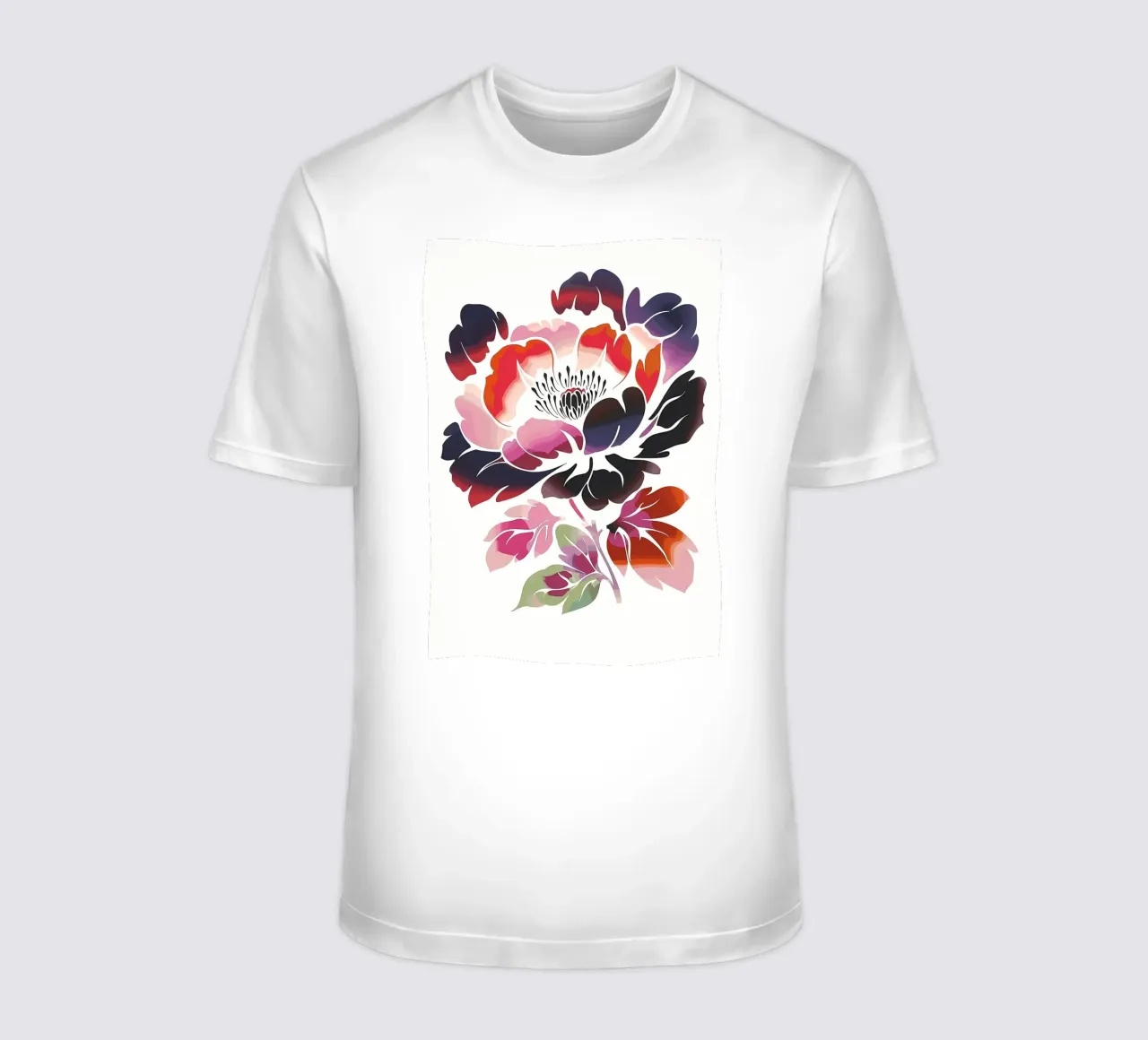 Fiore retrò giapponese t-shirt da diedrich