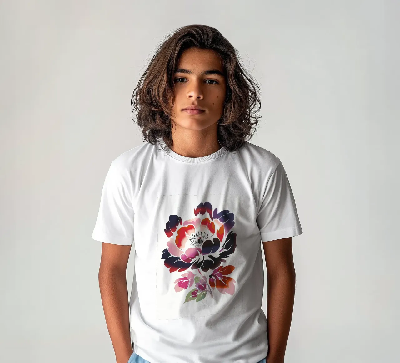Flower Retro Japanese kids t-shirt by diedrich