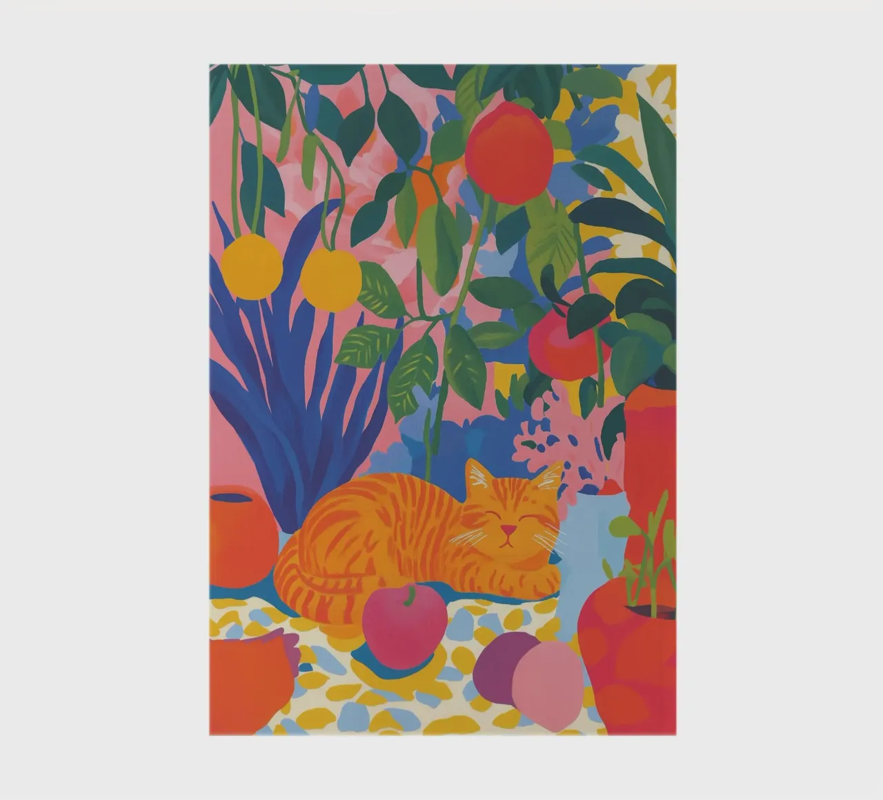 Flowery cat corner notebook by Carinaprint