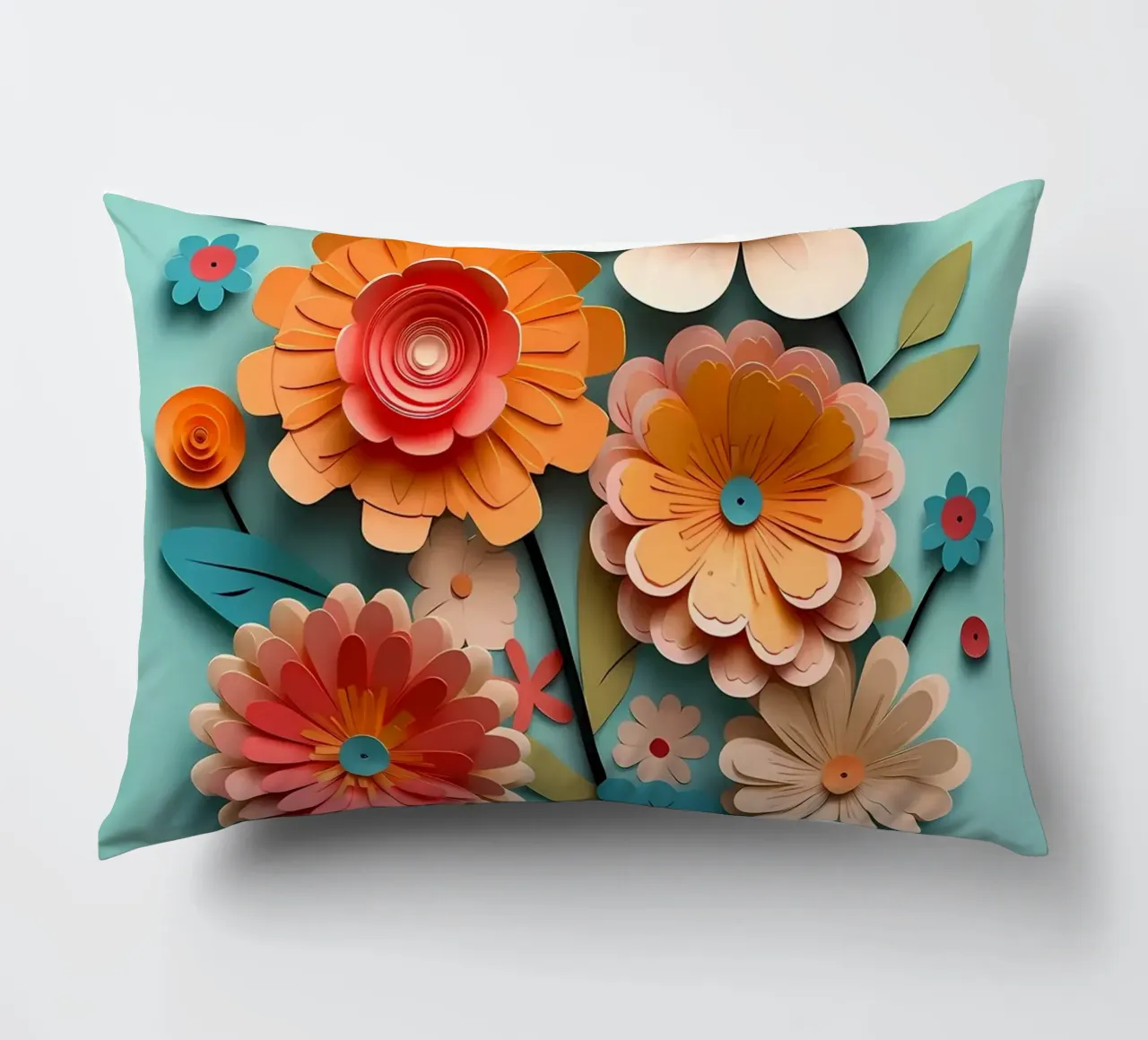 Fiori di carta retrò cuscino da diedrich