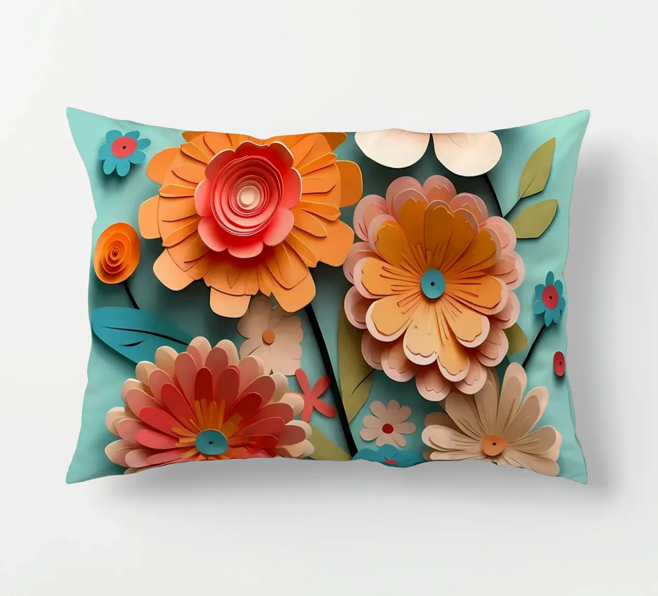 Fiori di carta retrò cuscino da diedrich