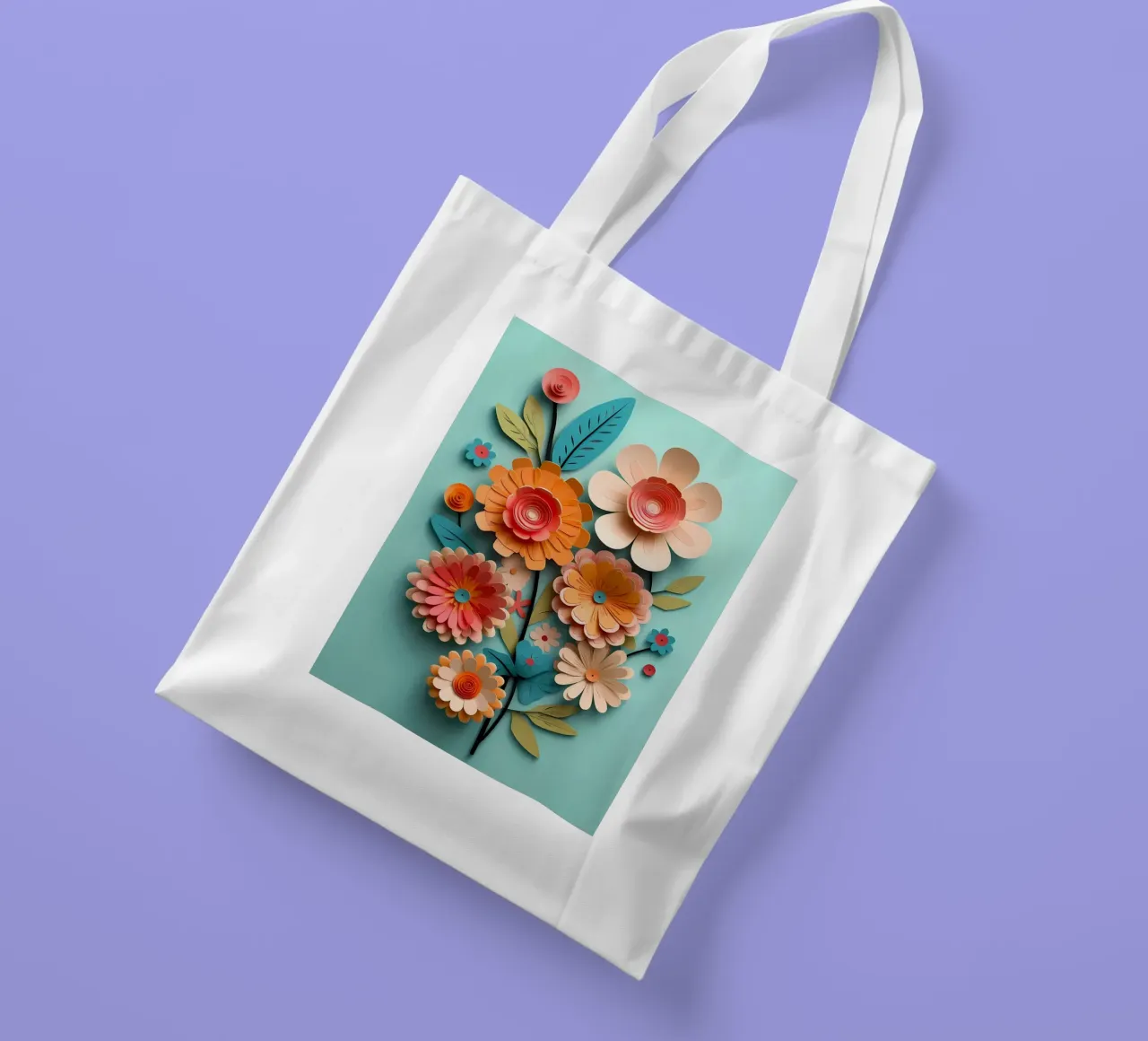 Fiori di carta retrò borsa in juta da diedrich