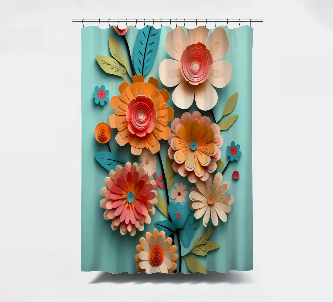 Fiori di carta retrò tenda da doccia da diedrich