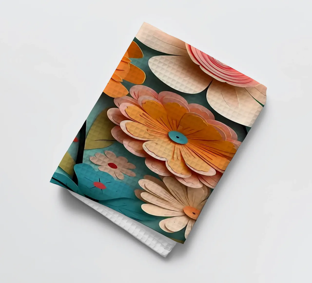 Fiori di carta retrò canovaccio da cucina da diedrich