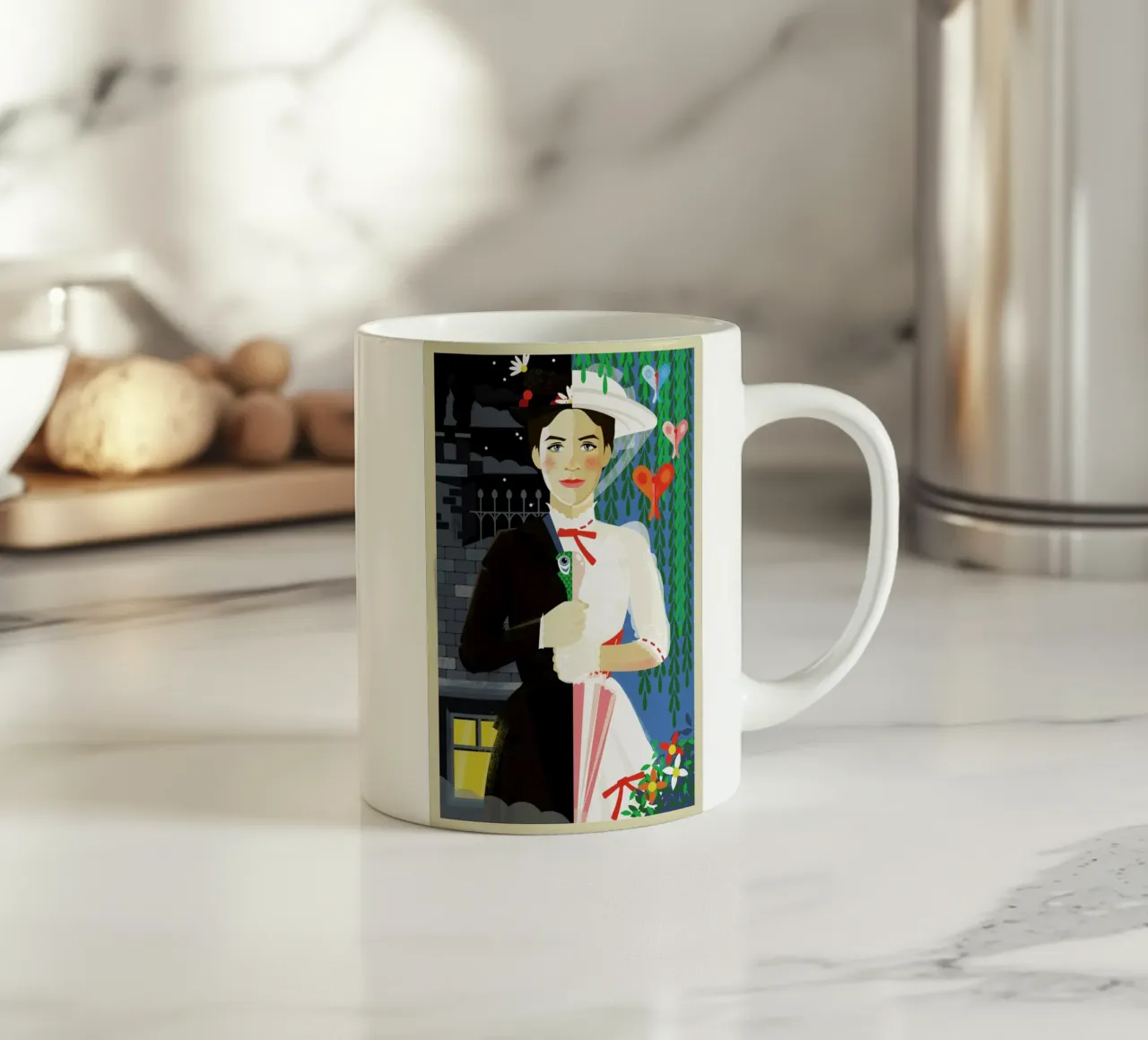 Mary Poppins ceramic mug by Danny Haas