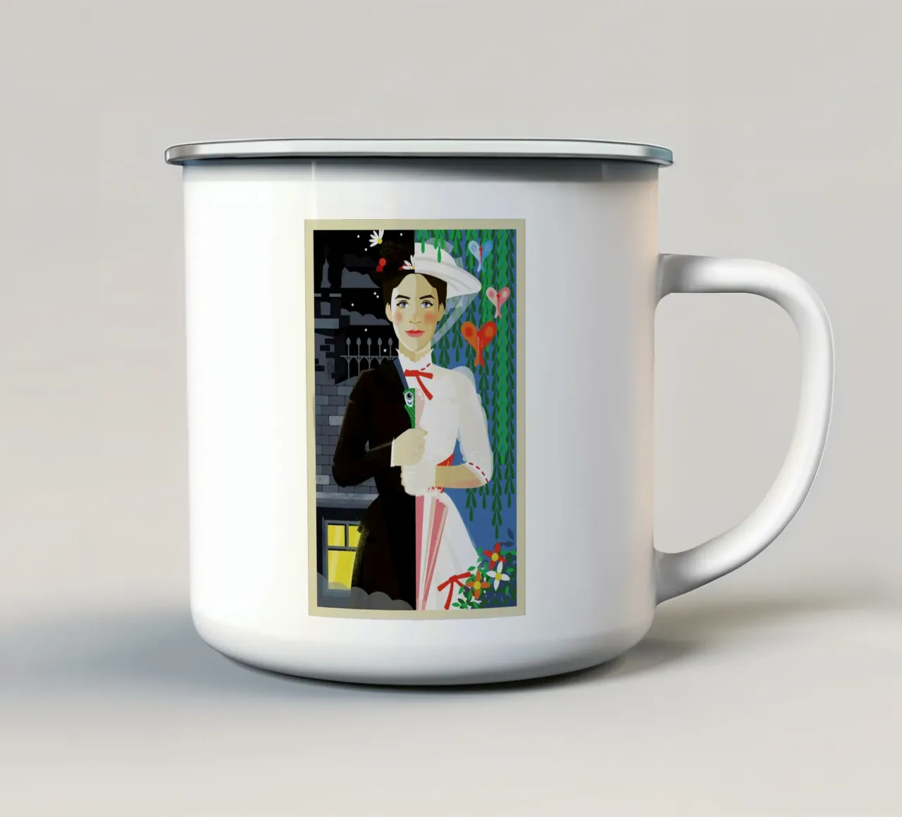 Mary Poppins tazza in smalto da Danny Haas