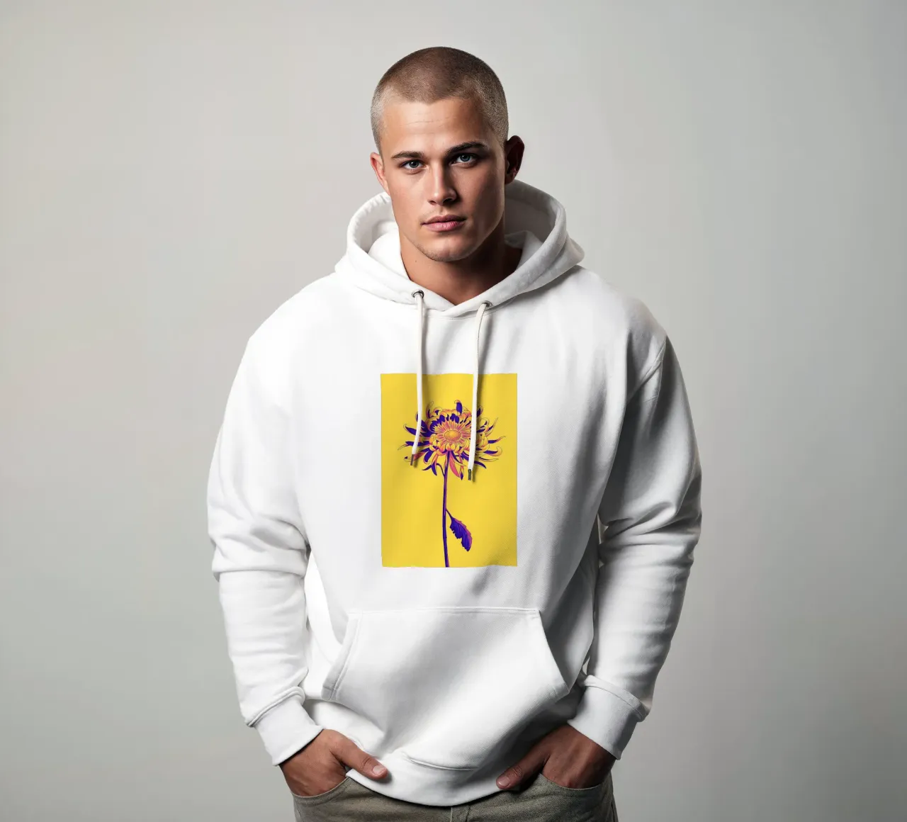 Fiore retrò Popart felpa con cappuccio da diedrich