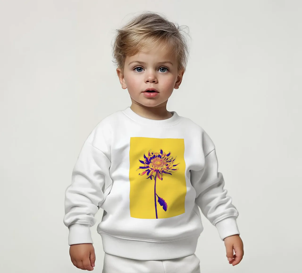Fiore retrò Popart felpa neonato da diedrich