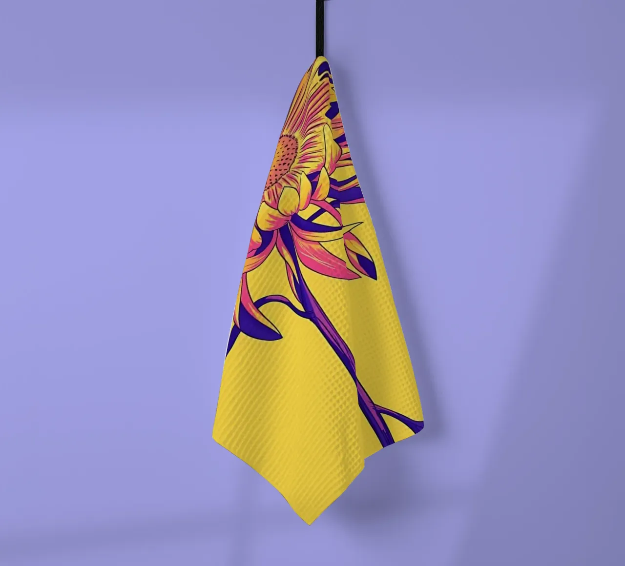 Fiore retrò Popart canovaccio da cucina da diedrich