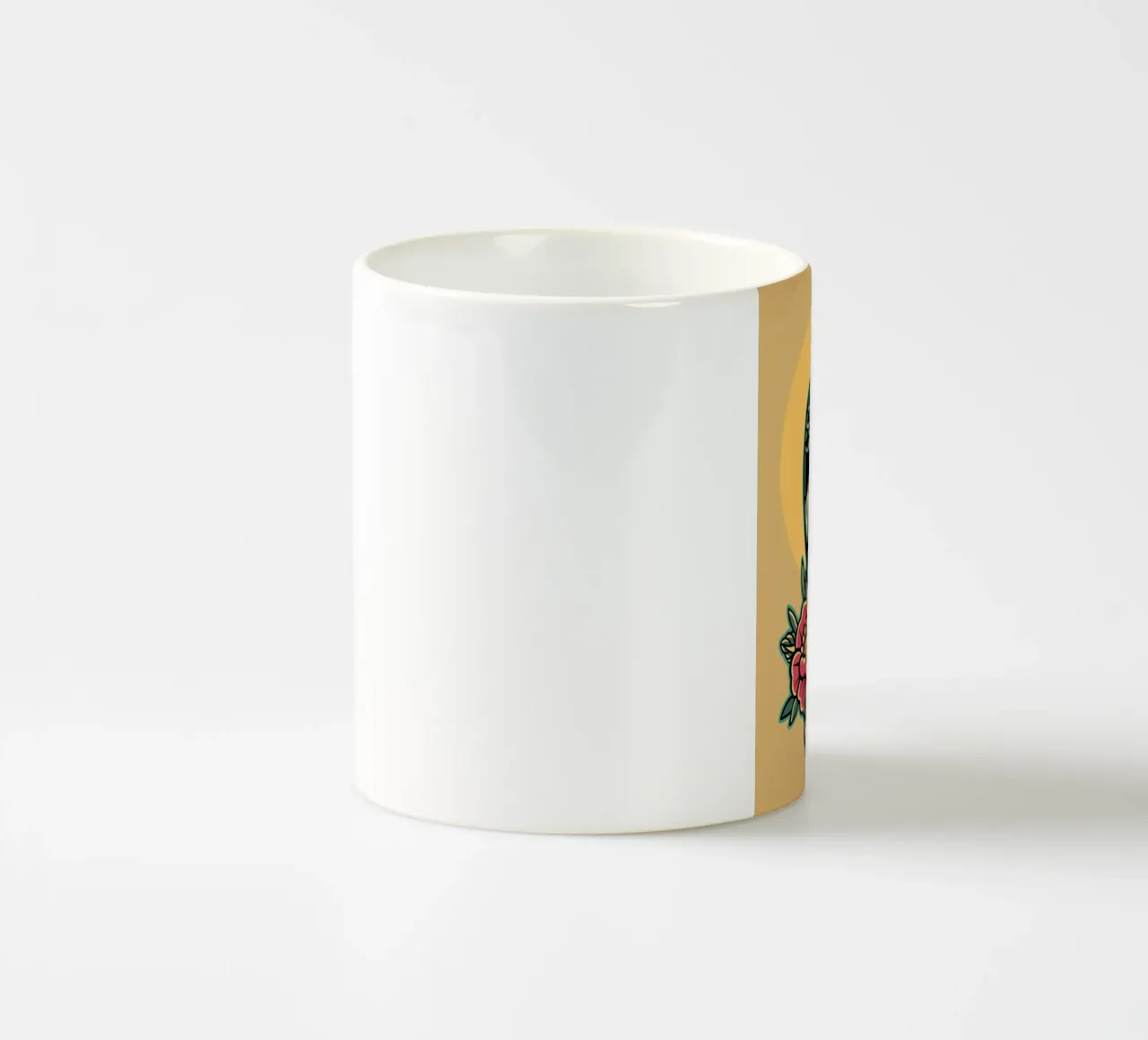 Aquila e rose retrò tazza in ceramica da diedrich