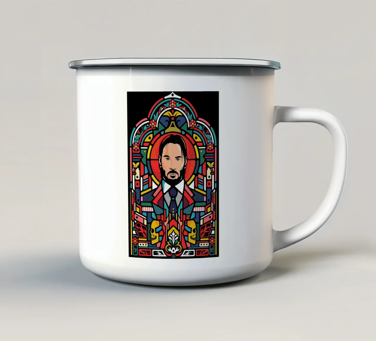 John Wick tazza in smalto da Van Orton Design