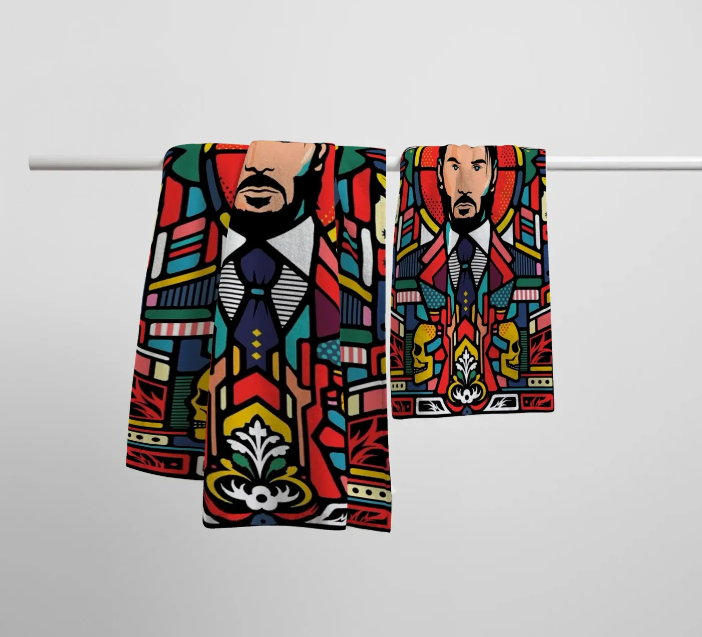 John Wick badhanddoek van Van Orton Design