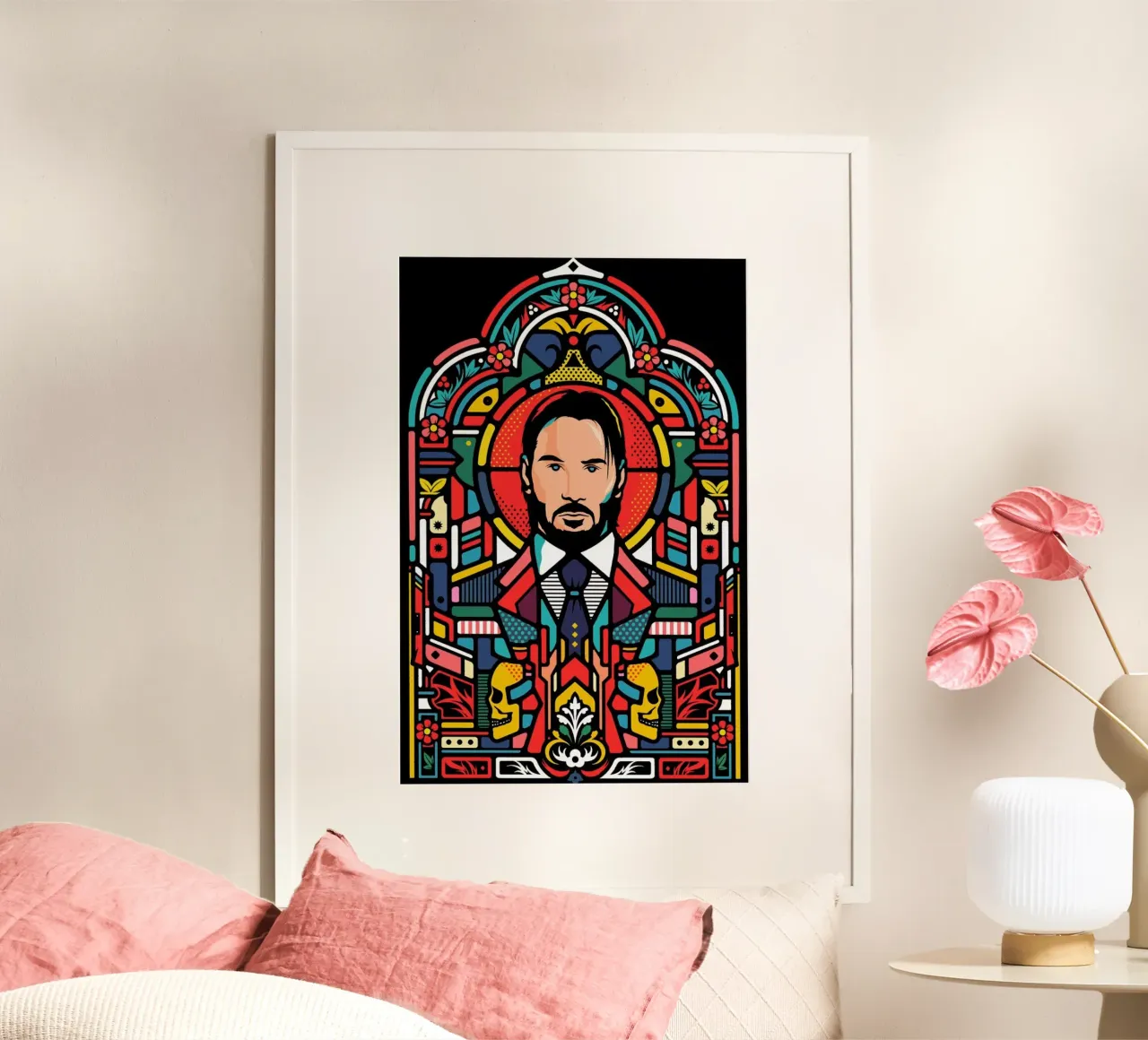 John Wick poster con telaio in legno da Van Orton Design