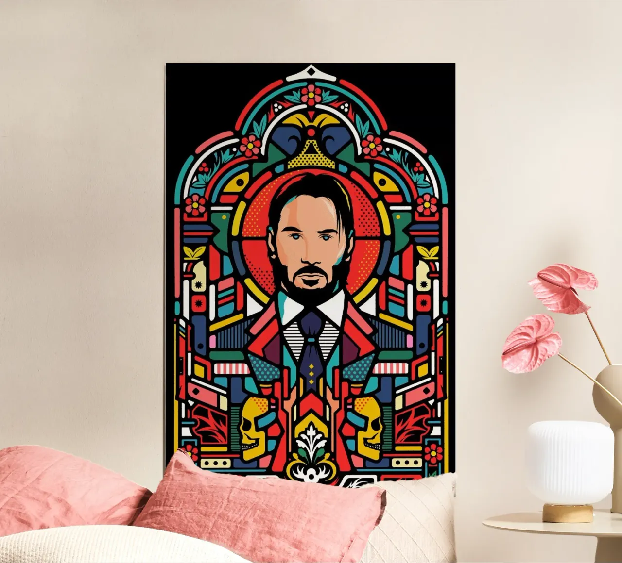 John Wick poster con telaio in legno da Van Orton Design