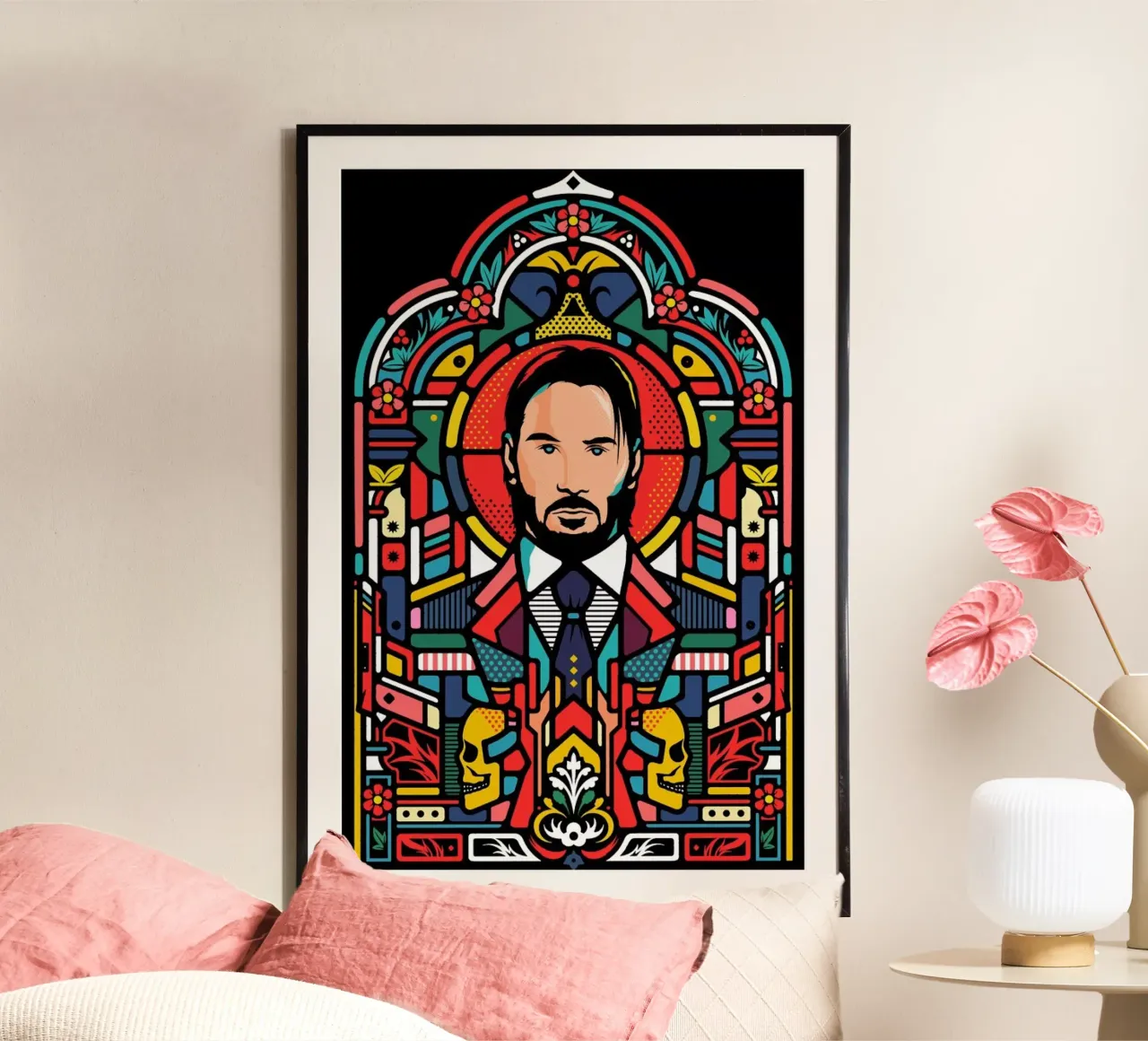 John Wick poster con telaio in legno da Van Orton Design