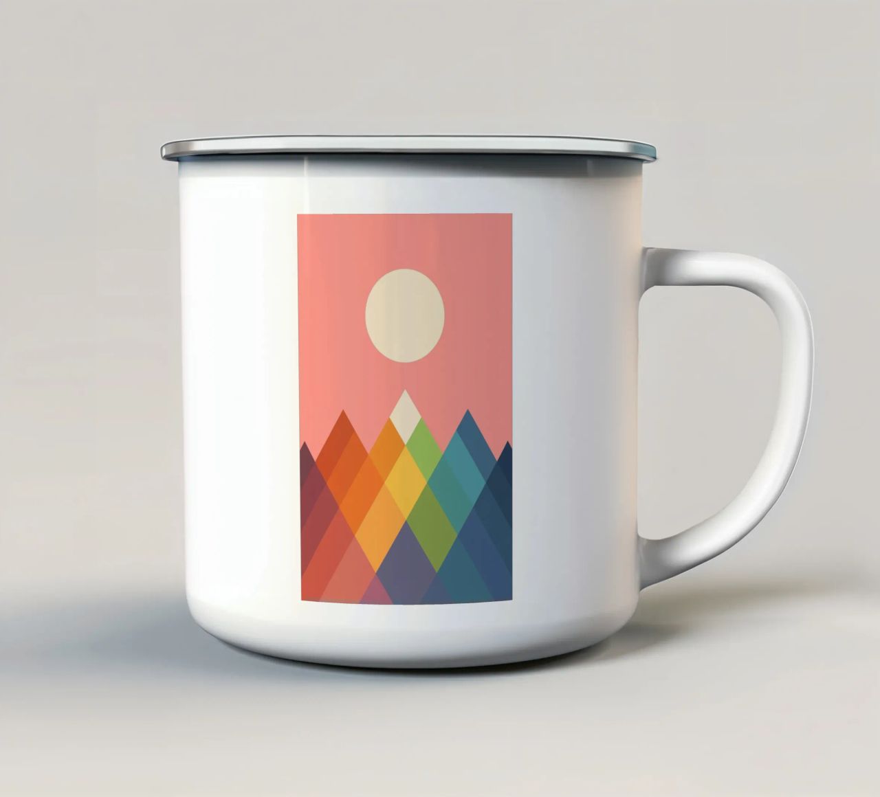 Picco dell'arcobaleno tazza in smalto da Andy Westface