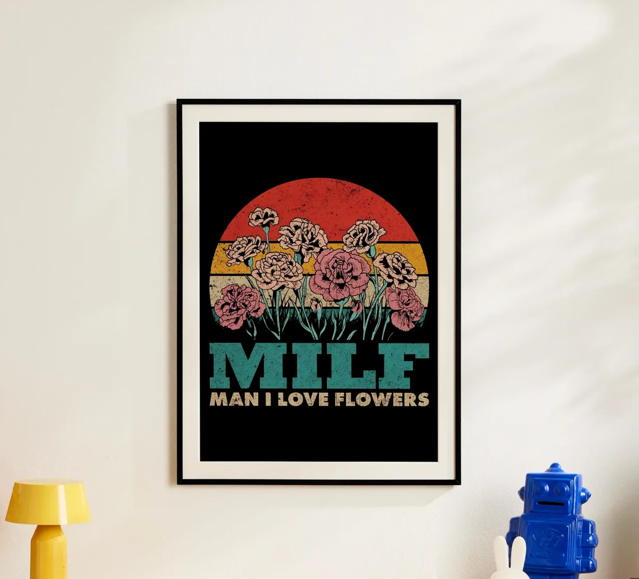 Fiore retrò poster con telaio in plastica da diedrich