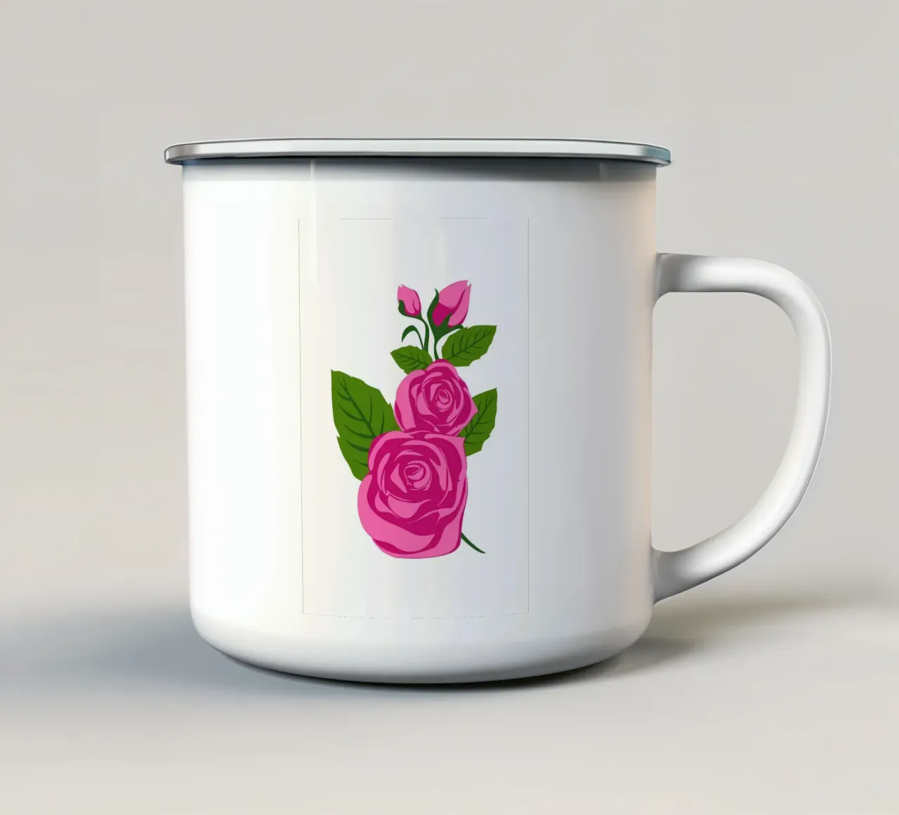 Fiore Retro sembra fresco tazza in smalto da diedrich