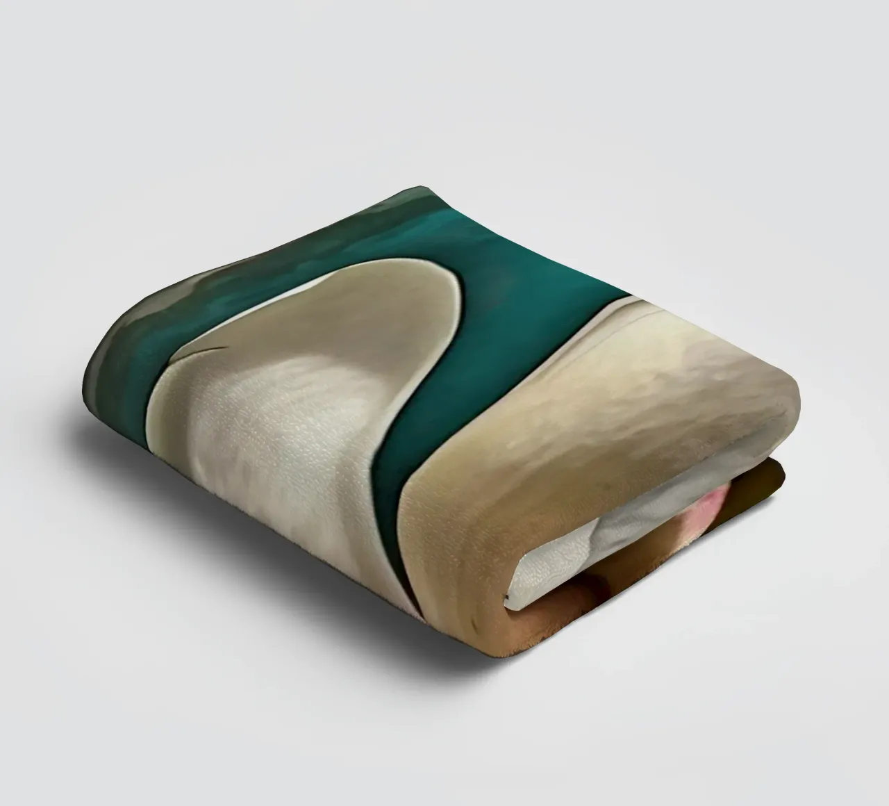 Elegant white magnolia blossom stands out against a textured towel by DesignDoodle
