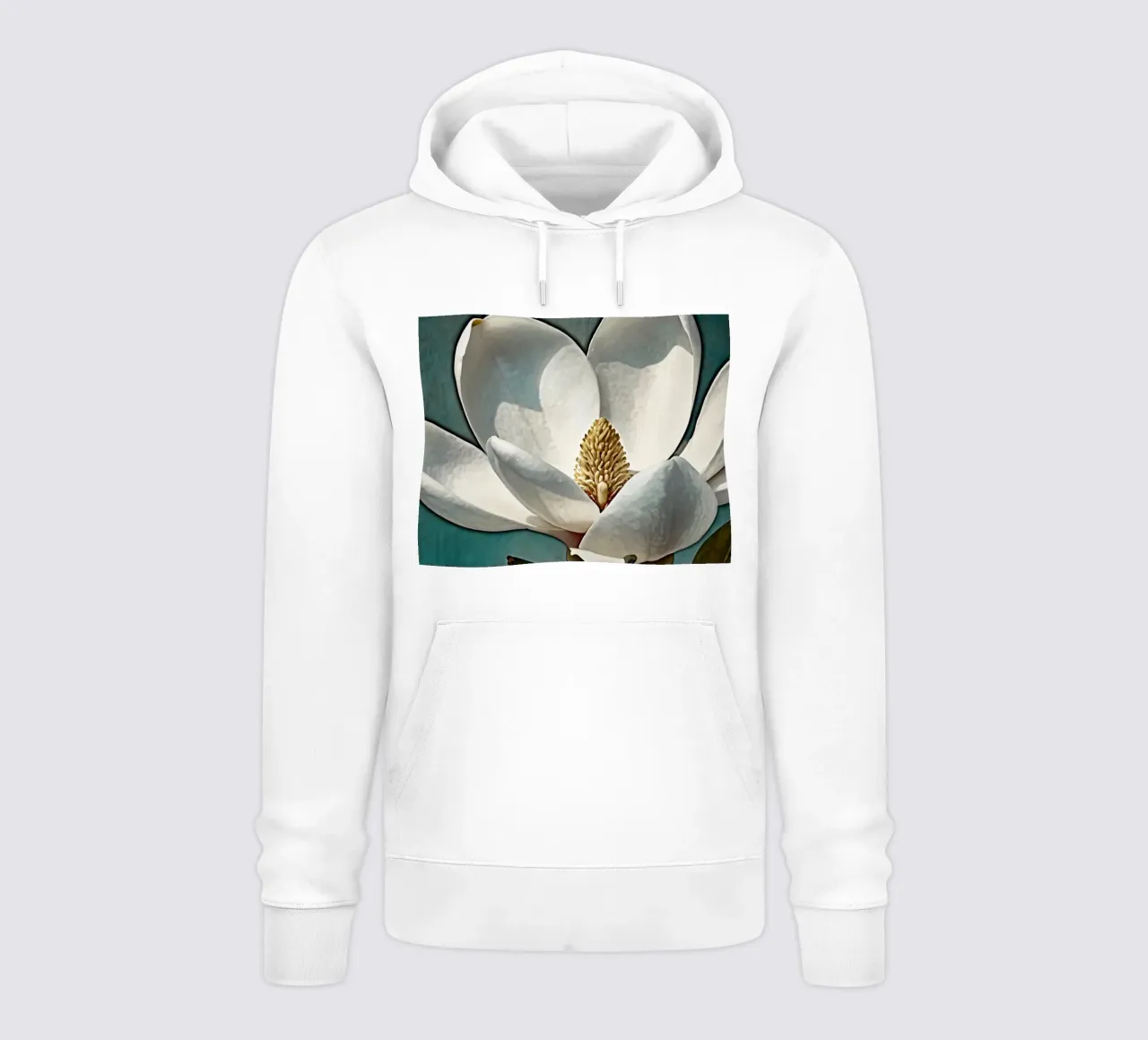 Bellissimo fiore di magnolia in piena fioritura felpa con cappuccio da DesignDoodle