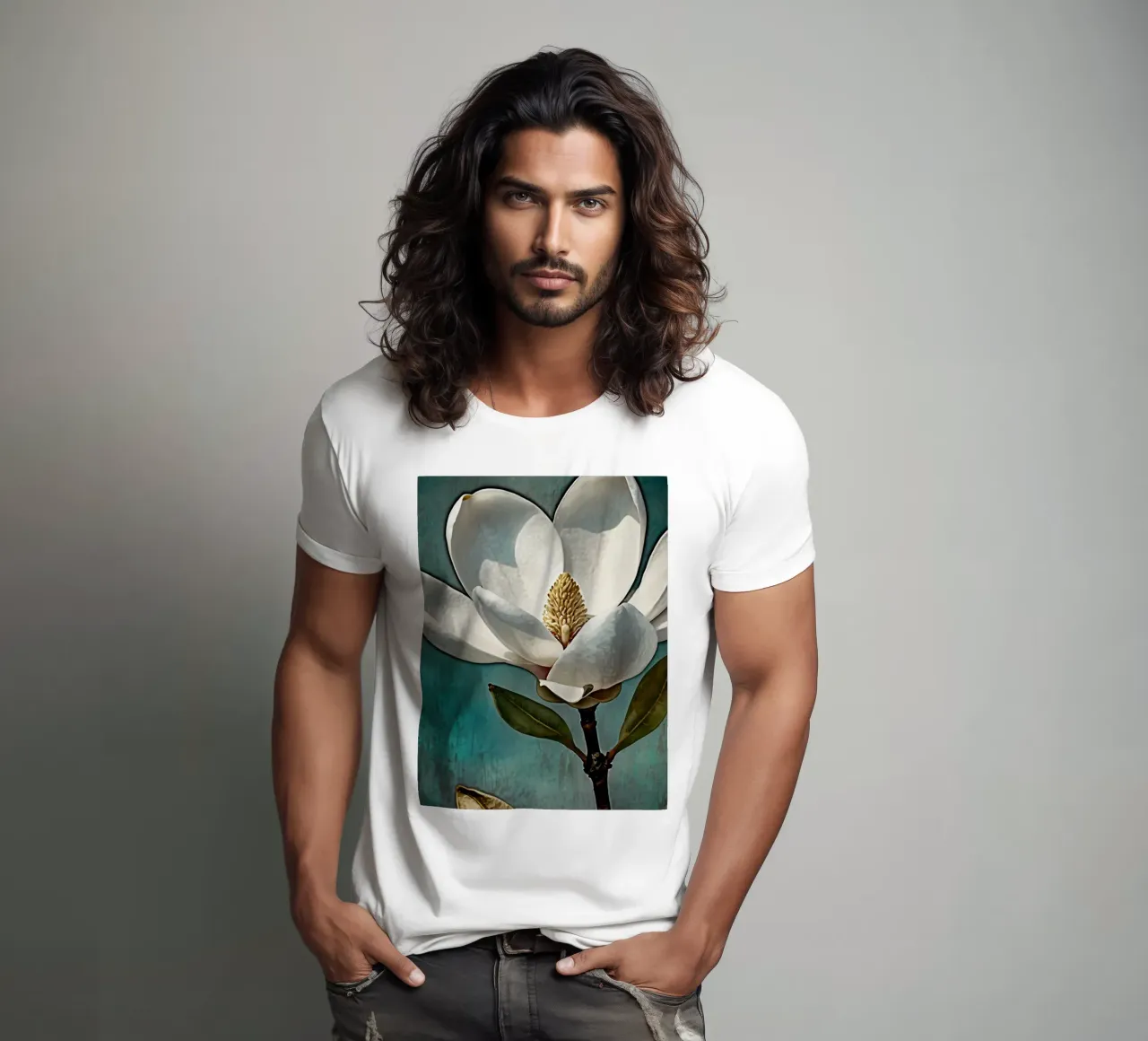 Bellissimo fiore di magnolia in piena fioritura t-shirt da DesignDoodle