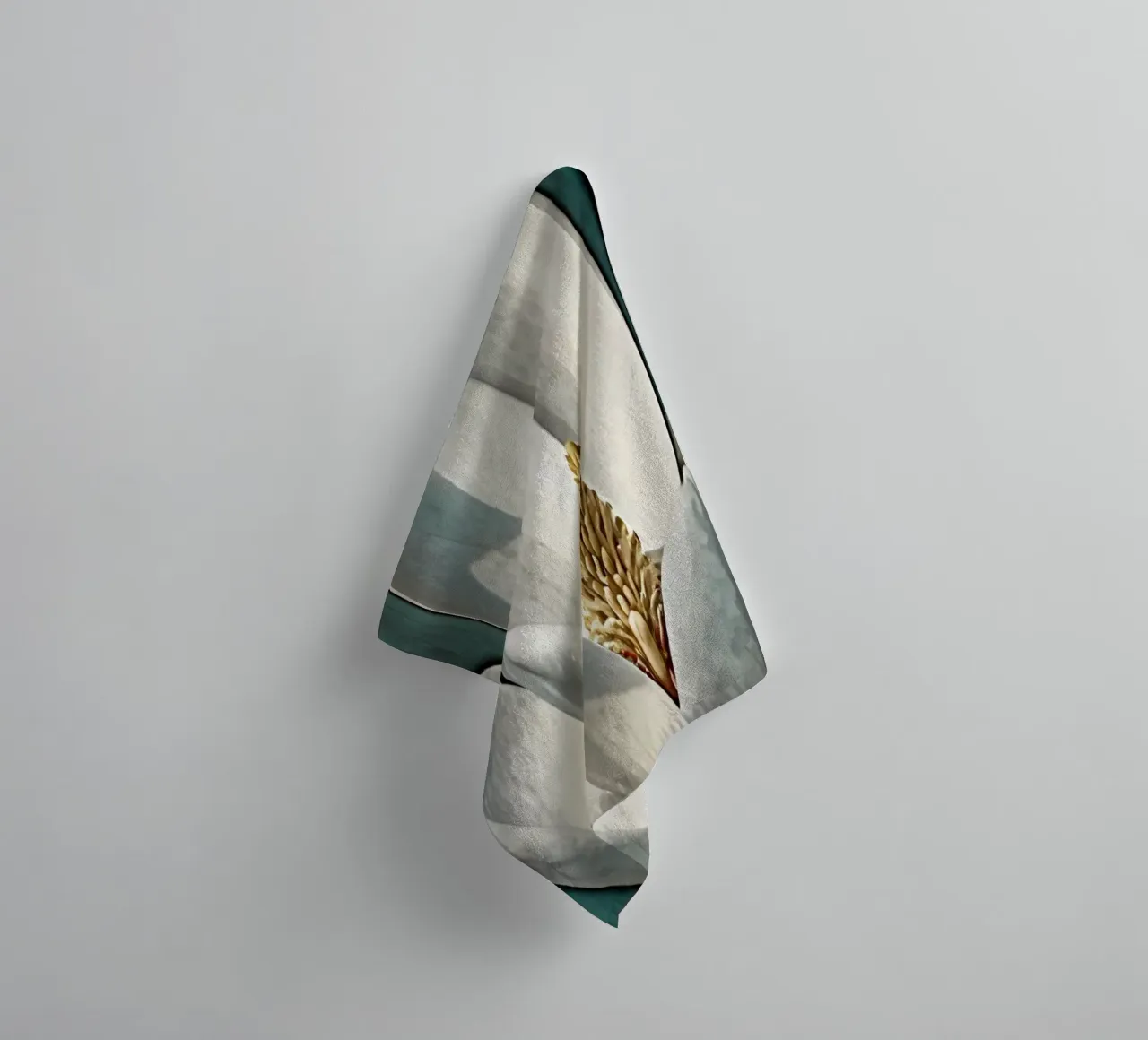 Beautiful magnolia flower in full bloom towel by DesignDoodle