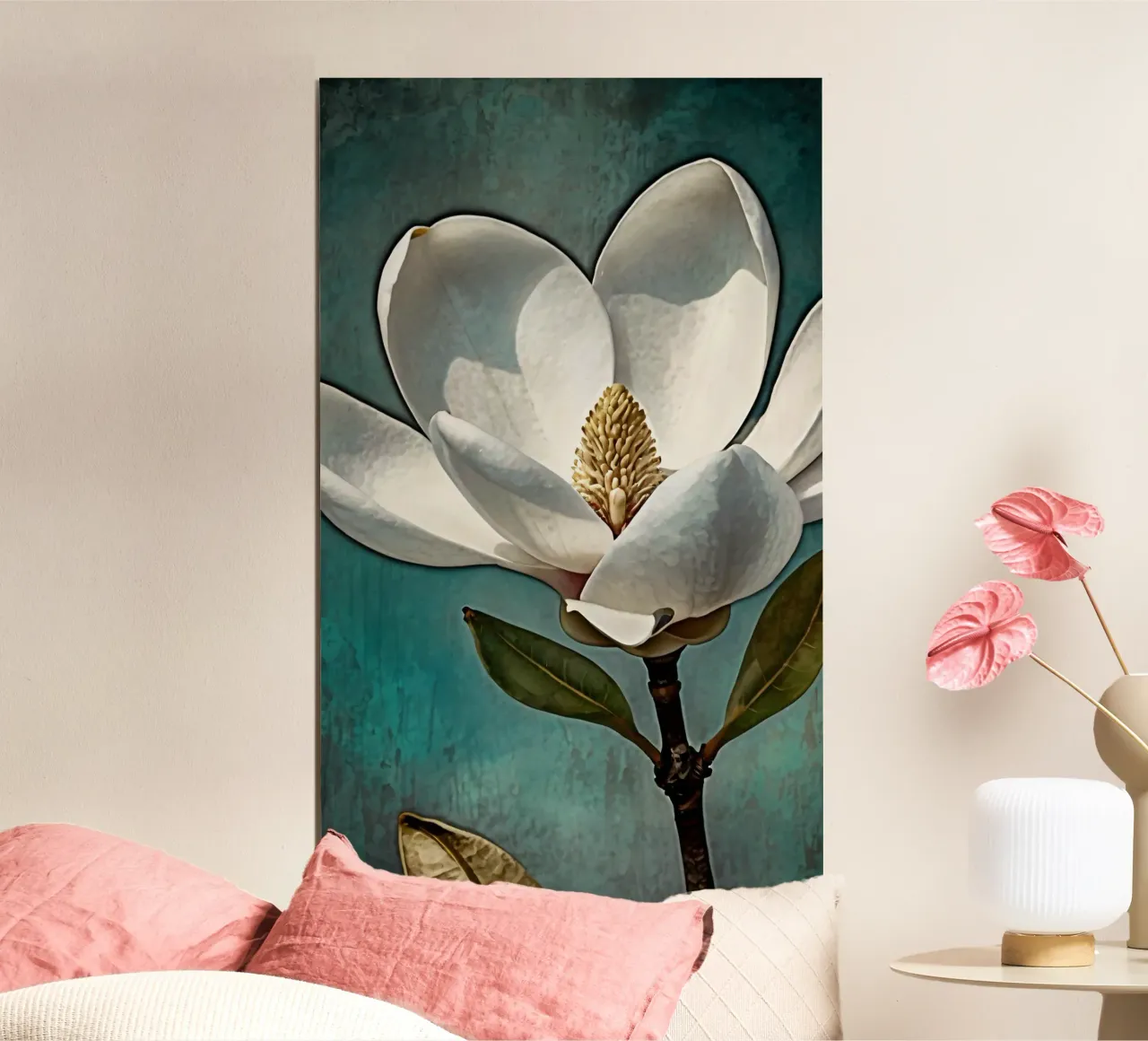 Bellissimo fiore di magnolia in piena fioritura carta hahnemühle da DesignDoodle