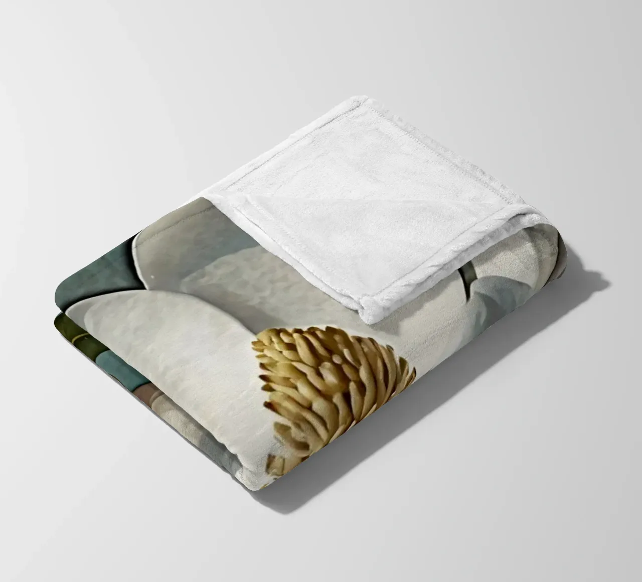 Beautiful magnolia flower in full bloom fleece blanket by DesignDoodle