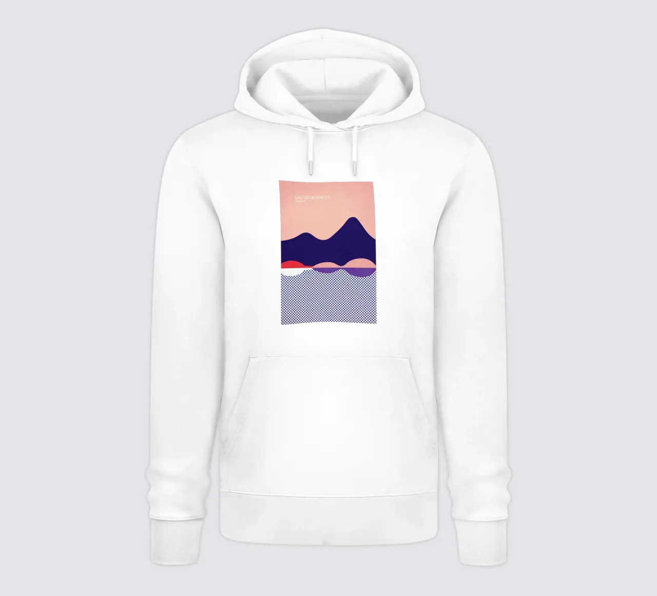 Lac du Bourget felpa con cappuccio da The Cartography Collection
