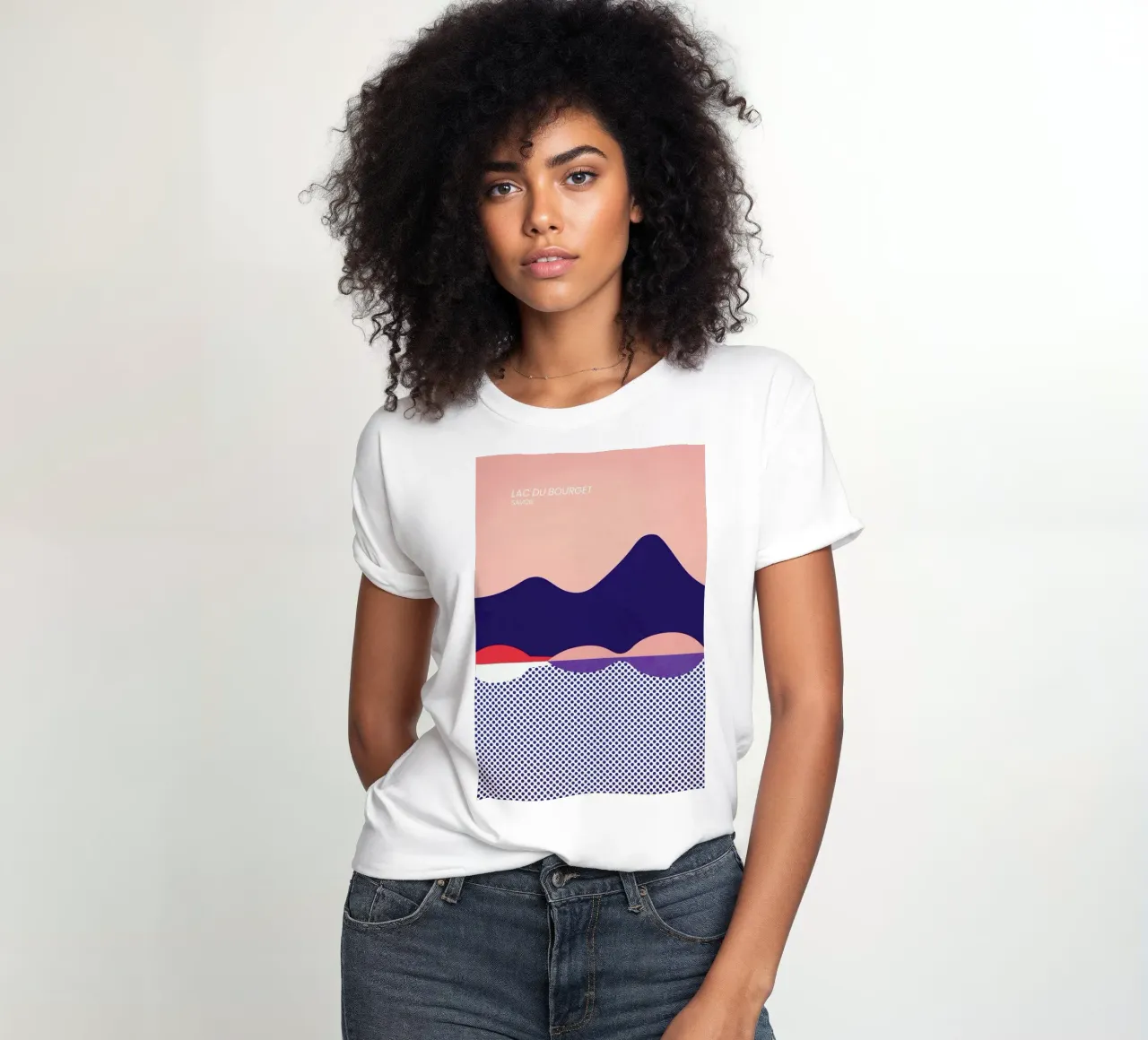 Lac du Bourget camiseta de mujer de The Cartography Collection