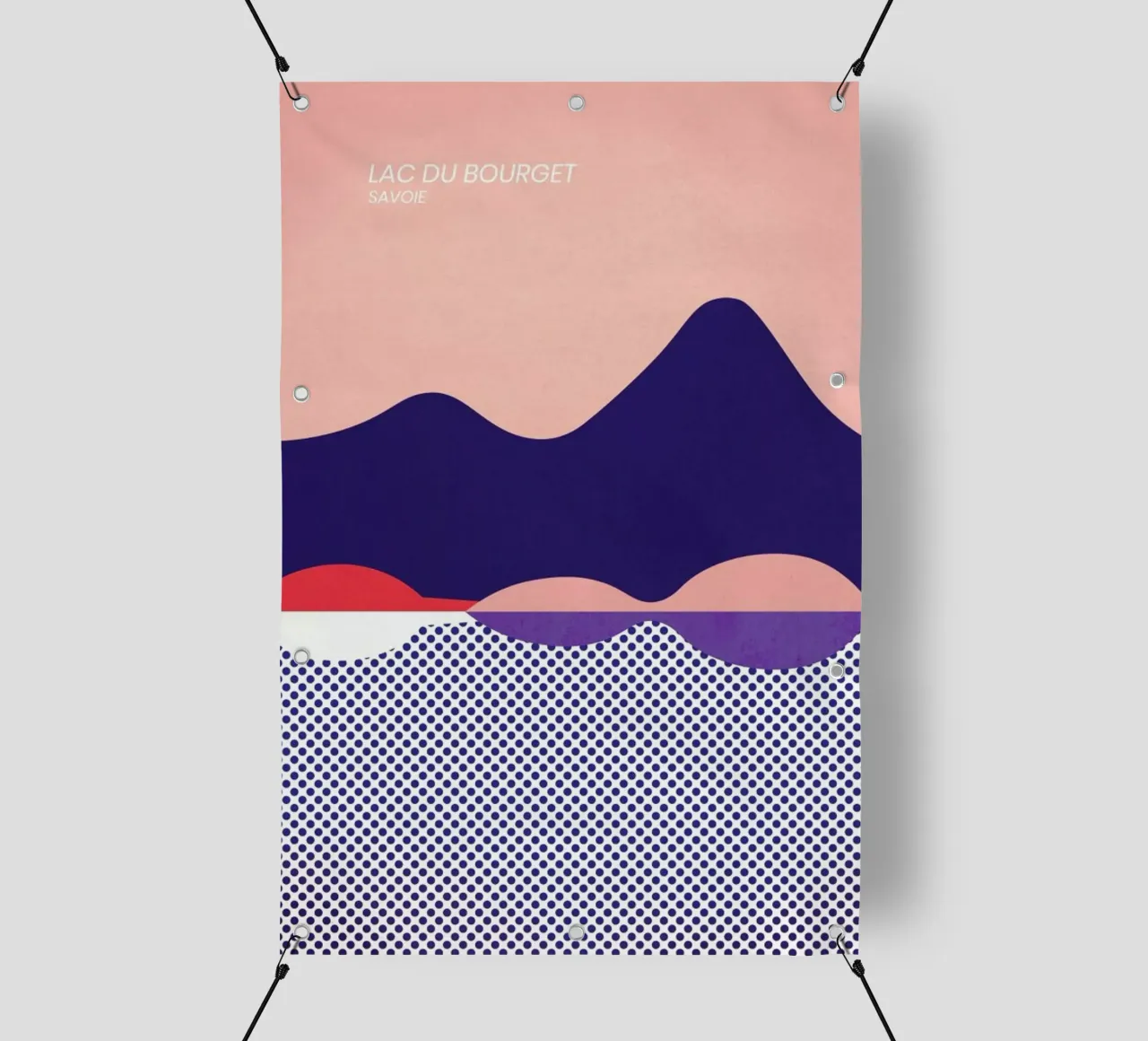 Lac du Bourget telo in pvc da The Cartography Collection