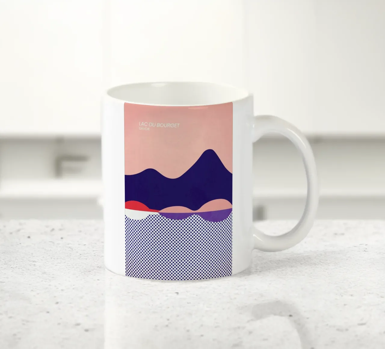 Lac du Bourget tazza in ceramica da The Cartography Collection
