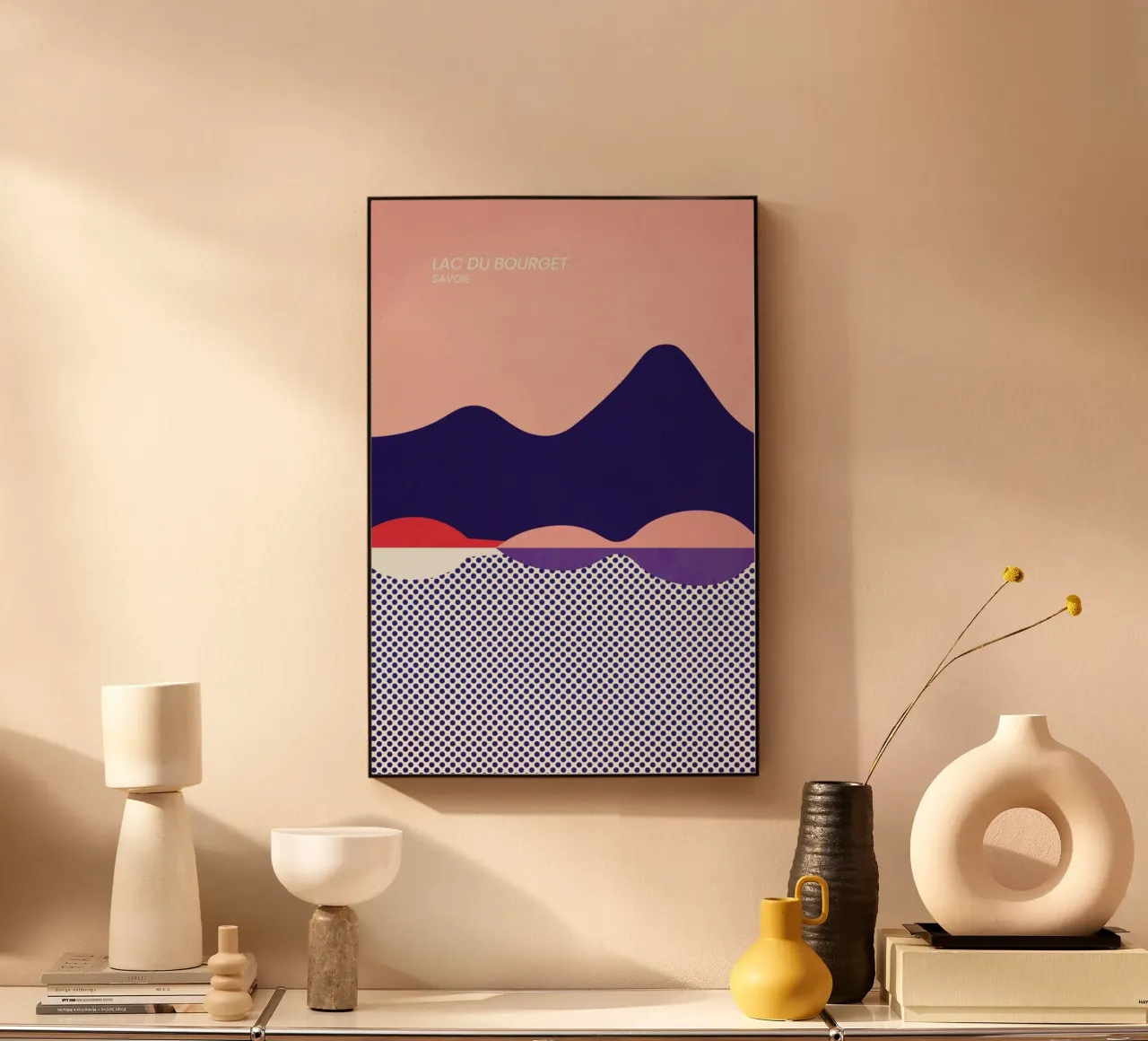 Lac du Bourget plexiglass da The Cartography Collection