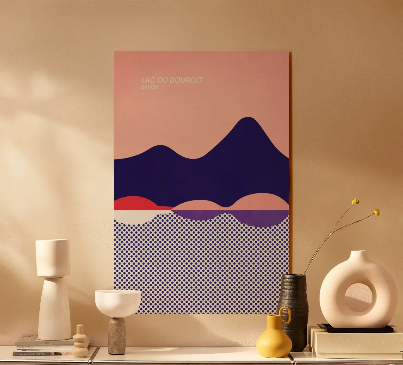 Lac du Bourget plexiglass da The Cartography Collection