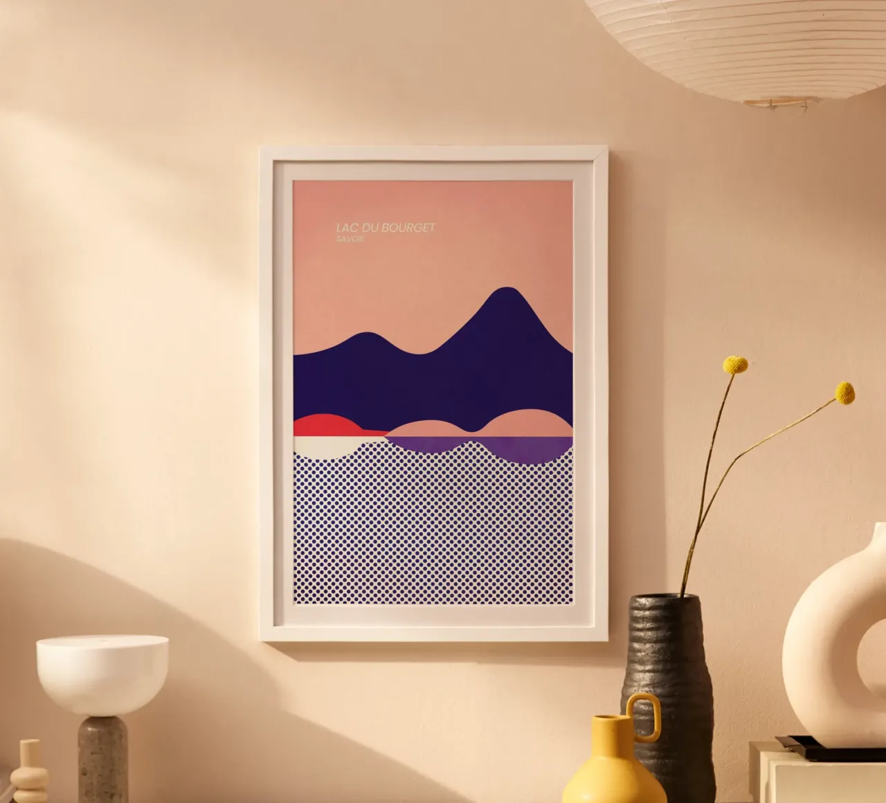 Lac du Bourget poster con telaio in plastica da The Cartography Collection