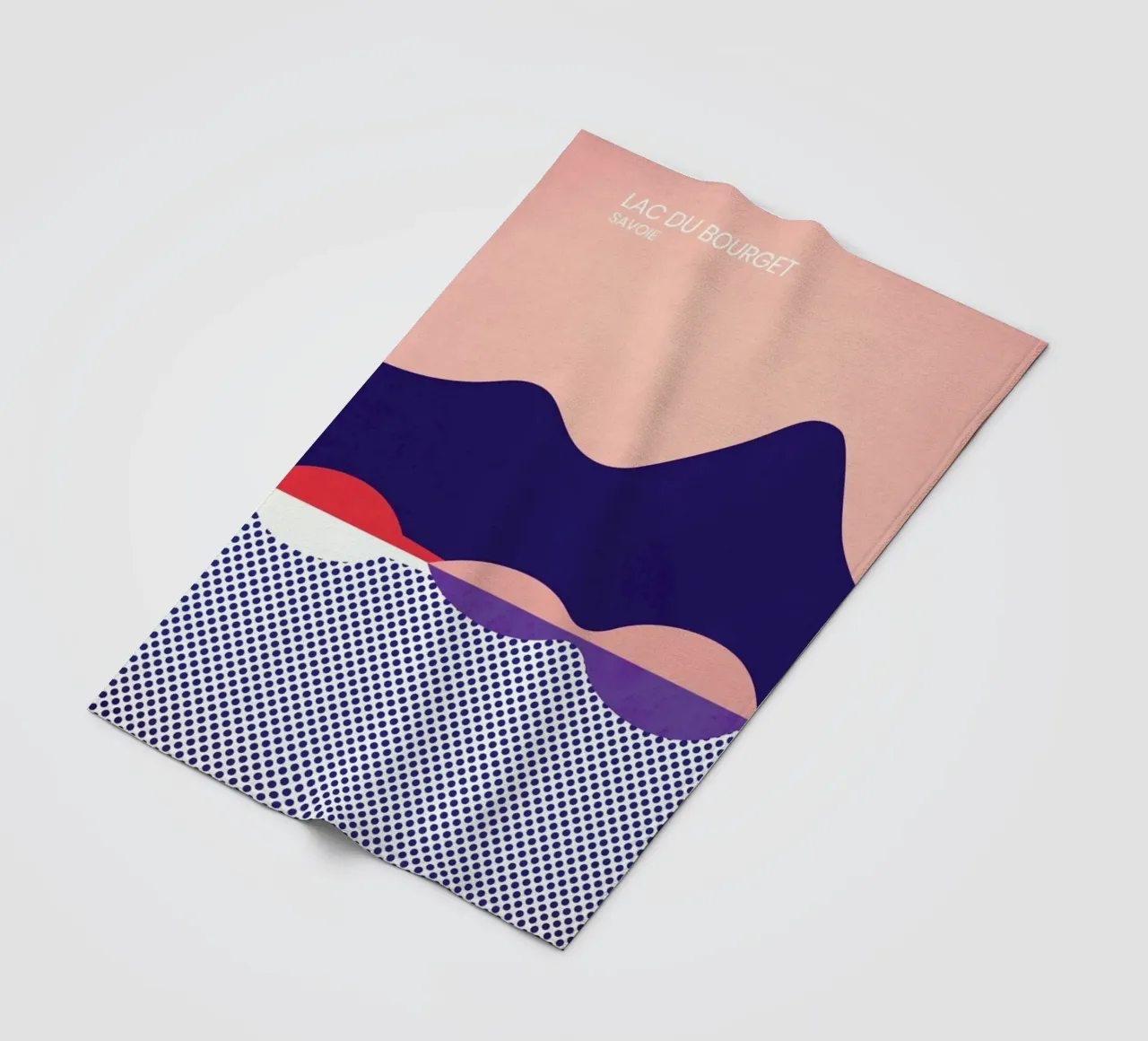 Lac du Bourget coperta in pile da The Cartography Collection