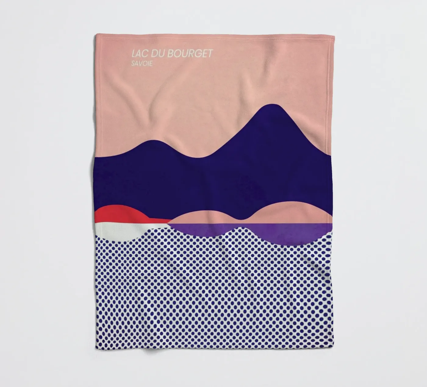 Lac du Bourget Fleecedecke von The Cartography Collection