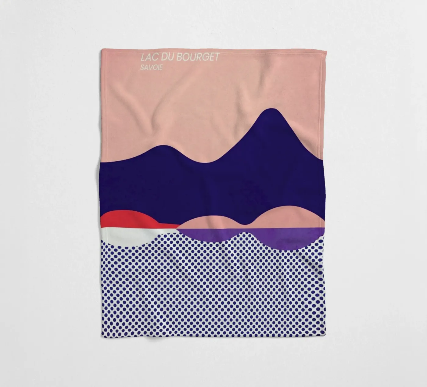 Lac du Bourget Fleecedecke von The Cartography Collection