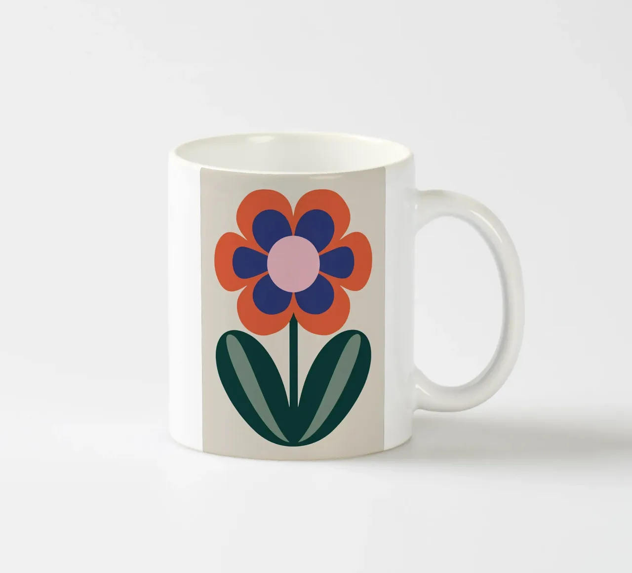 Fiore popolare retrò e giocoso tazza in ceramica da diedrich