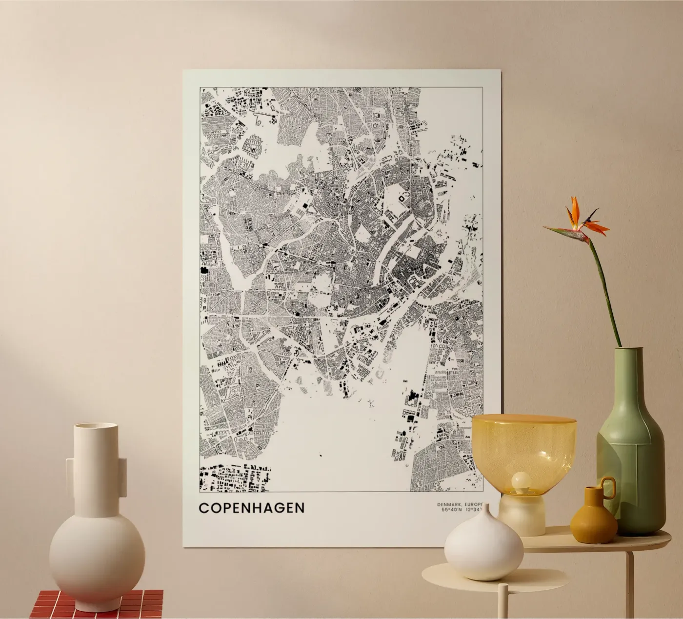 Copenhagen poster da The Cartography Collection