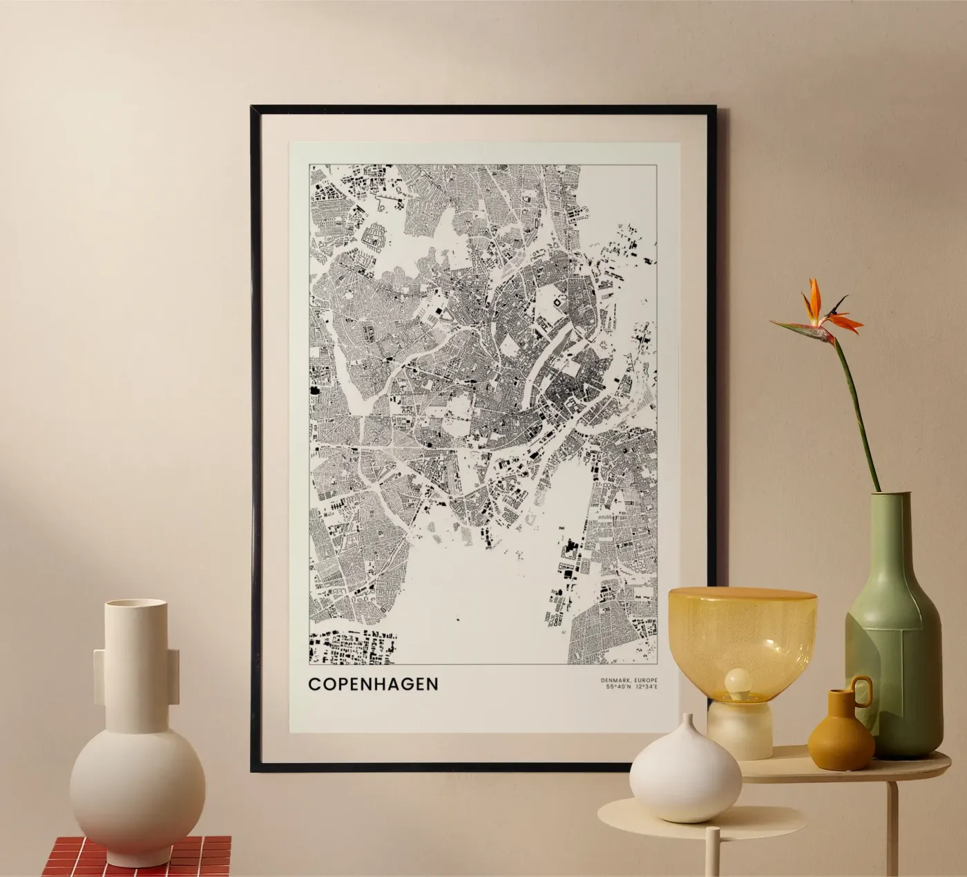 Copenhagen poster da The Cartography Collection
