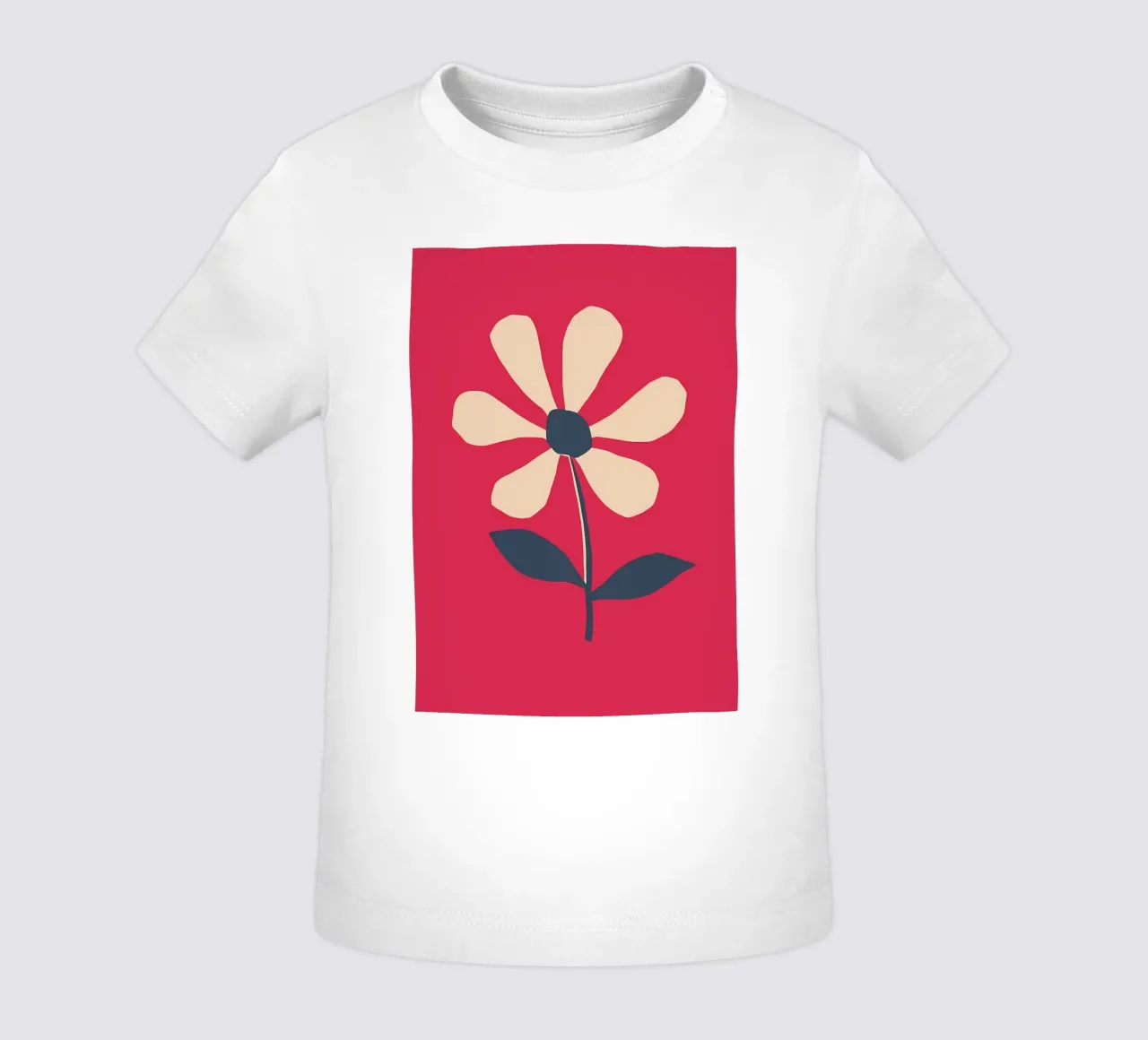 Retro Daisy Flower in Red baby t-shirt by diedrich